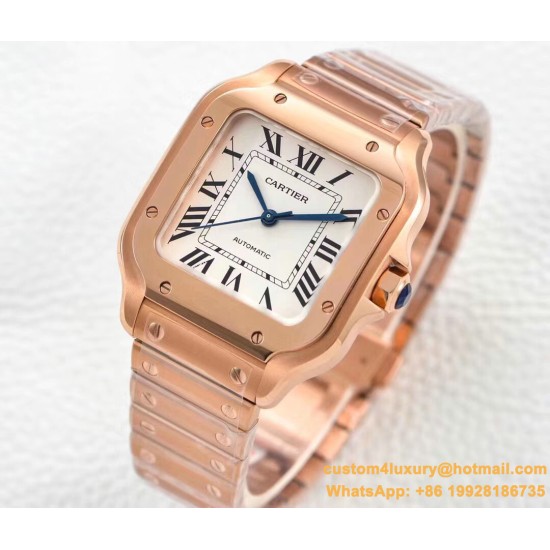 Cartier - Santos De Cartier 35mm RG/RG White Dial BVF MY9015