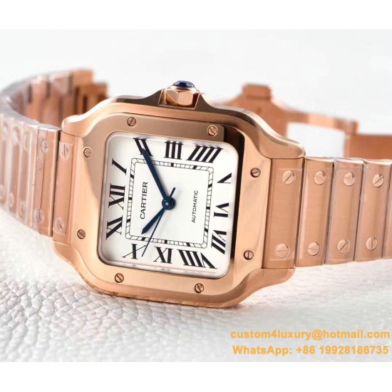 Cartier - Santos De Cartier 35mm RG/RG White Dial BVF MY9015
