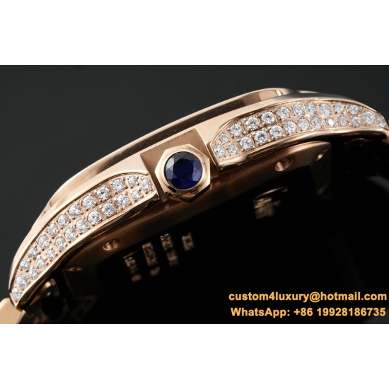 Santos De Cartier 35mm Dia RG/RG White Dial BVF MY9019