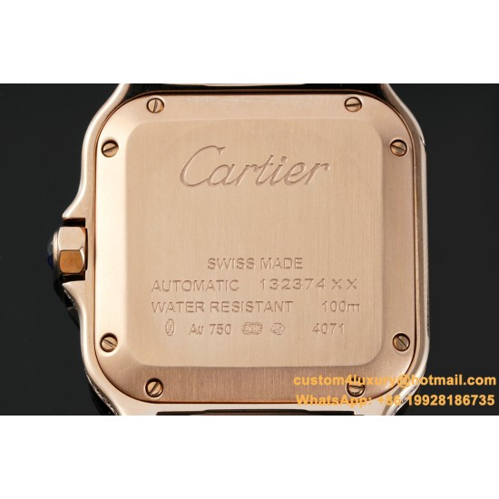 Santos De Cartier 35mm Dia RG/RG White Dial BVF MY9019