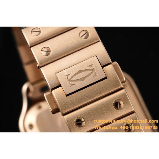 Santos De Cartier 35mm Dia RG/RG White Dial BVF MY9019