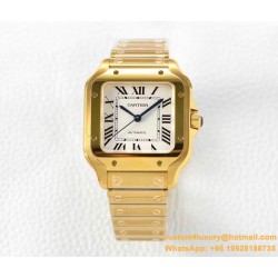 Cartier - Santos De Cartier 2018 Mens XL YG/YG Wht BVF MY9015