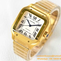 Cartier - Santos De Cartier 2018 Mens XL YG/YG Wht BVF MY9015