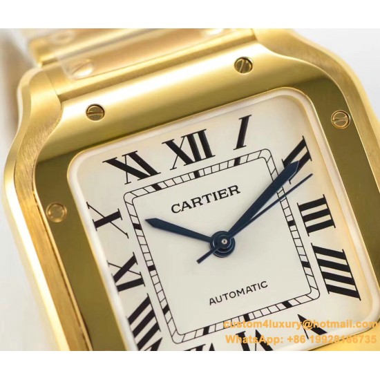 Cartier - Santos De Cartier 2018 Mens XL YG/YG Wht BVF MY9015