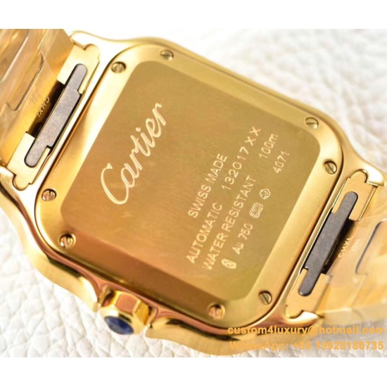 Cartier - Santos De Cartier 2018 Mens XL YG/YG Wht BVF MY9015