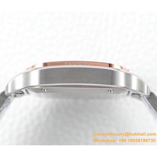 Cartier - Santos De Cartier 2018 Mens XL RG/SS Wht BVF MY9015