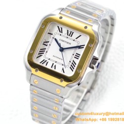 Cartier - Santos De Cartier 2018 Mens XL 40mm YG/SS Wht BVF MY9019