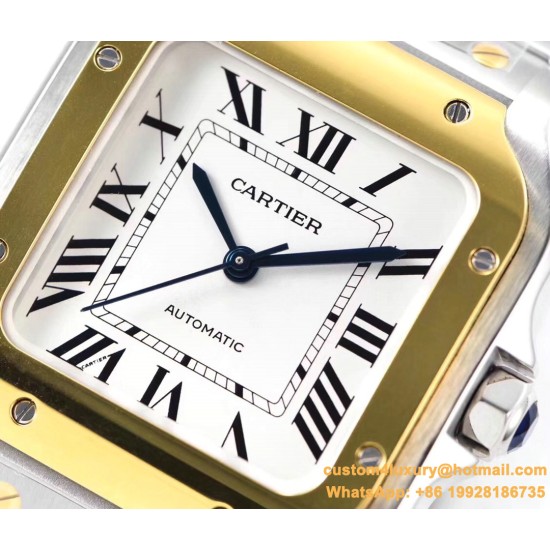 Cartier - Santos De Cartier 2018 Mens XL 40mm YG/SS Wht BVF MY9019