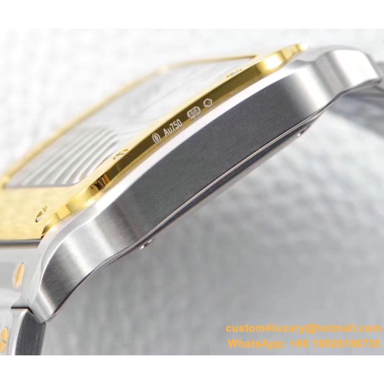 Cartier - Santos De Cartier 2018 Mens XL 40mm YG/SS Wht BVF MY9019
