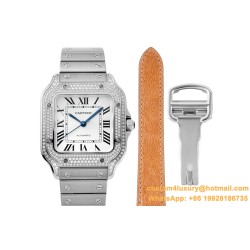 Cartier - Santos De Cartier 35mm Dia SS/SS White Dial BVF MY9015
