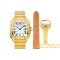Santos De Cartier 35mm Diams YG/YG White Dial BVF MY9019