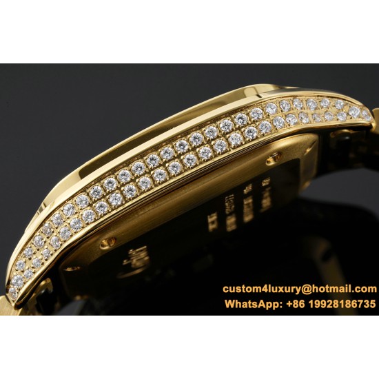 Santos De Cartier 35mm Diams YG/YG White Dial BVF MY9019