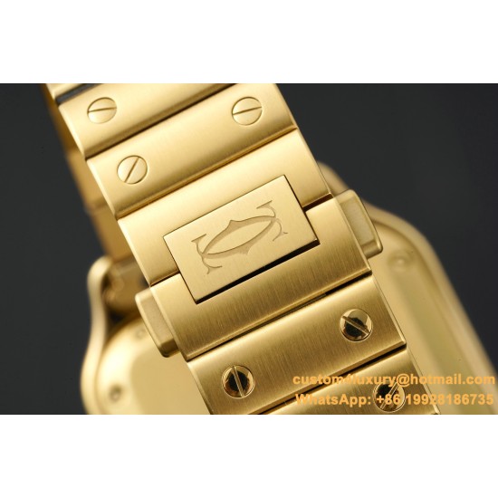 Santos De Cartier 35mm Diams YG/YG White Dial BVF MY9019