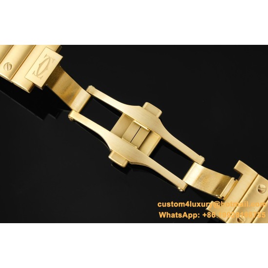 Santos De Cartier 35mm Diams YG/YG White Dial BVF MY9019