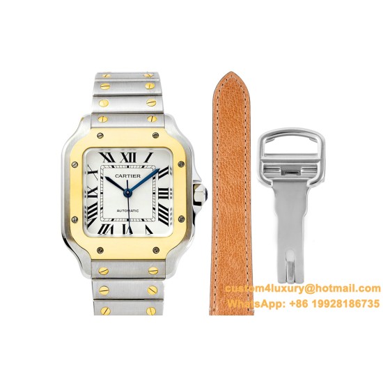 Santos De Cartier 35mm YG/SS Wht BVF MY9039