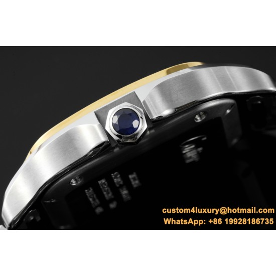 Santos De Cartier 35mm YG/SS Wht BVF MY9039
