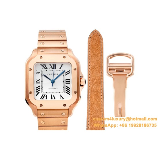 Cartier - Santos De Cartier 35mm RG/RG White Dial BVF MY9015