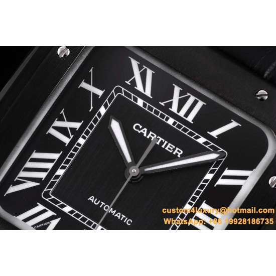 Santos De Cartier Mens XL PVD/LE Black BVF 9019