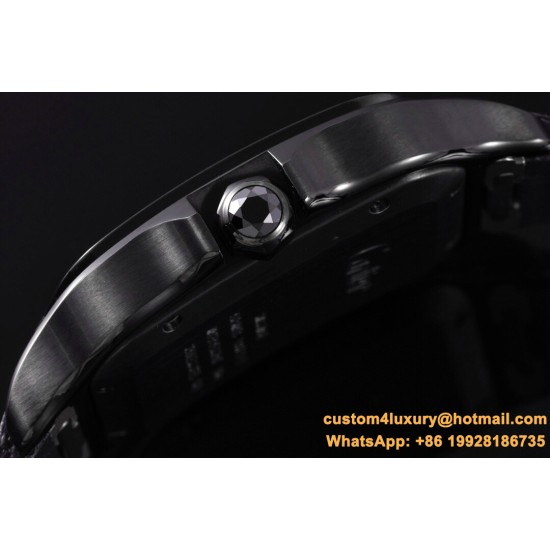Santos De Cartier Mens XL PVD/LE Black BVF 9019