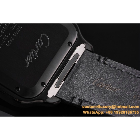 Santos De Cartier Mens XL PVD/LE Black BVF 9019