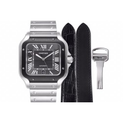 Santos De Cartier Mens XL 40mm SS/SS Gray BVF 9019
