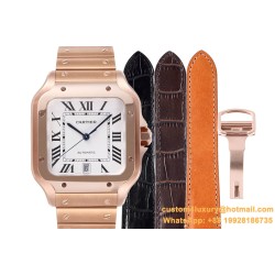 Cartier - Santos De Cartier 2018 Mens XL RG/RG Wht BVF MY9015