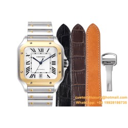 Cartier - Santos De Cartier 2018 Mens XL 40mm YG/SS Wht BVF MY9019