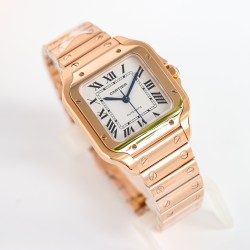Santos De Cartier 35mm RG/RG White Dial GF MY9039