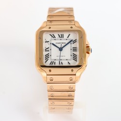 Santos De Cartier 35mm RG/RG White Dial GF MY9039