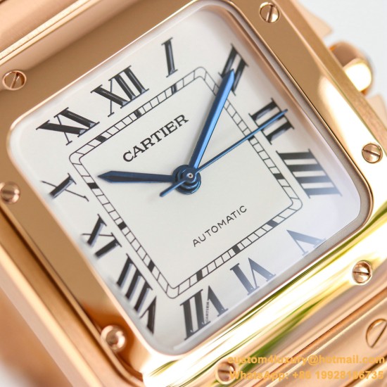 Santos De Cartier 35mm RG/RG White Dial GF MY9039