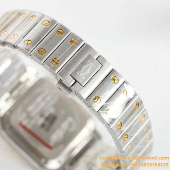 Santos De Cartier 35mm YG/SS White Dial GF MY9039