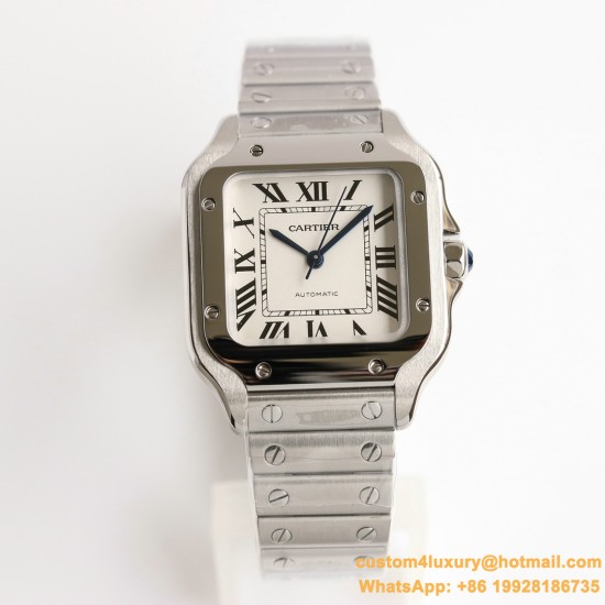 Cartier - Santos De Cartier 2018 Midsize 35mm SS/SS White GF Ult MY9015