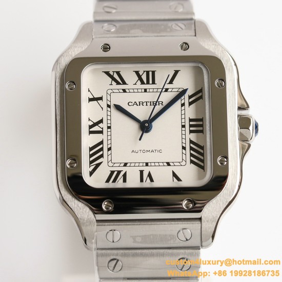 Cartier - Santos De Cartier 2018 Midsize 35mm SS/SS White GF Ult MY9015