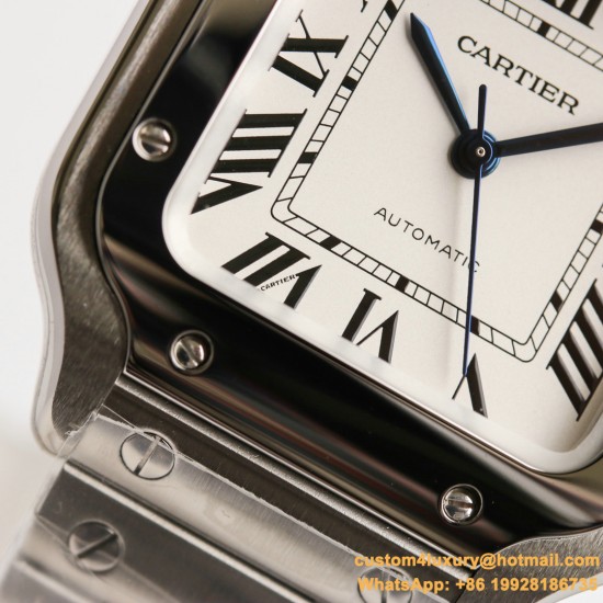 Cartier - Santos De Cartier 2018 Midsize 35mm SS/SS White GF Ult MY9015