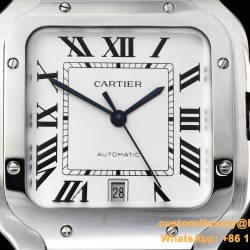 Cartier - Santos De Cartier 2018 Mens XL SS/SS Wht GF Ult MY9015