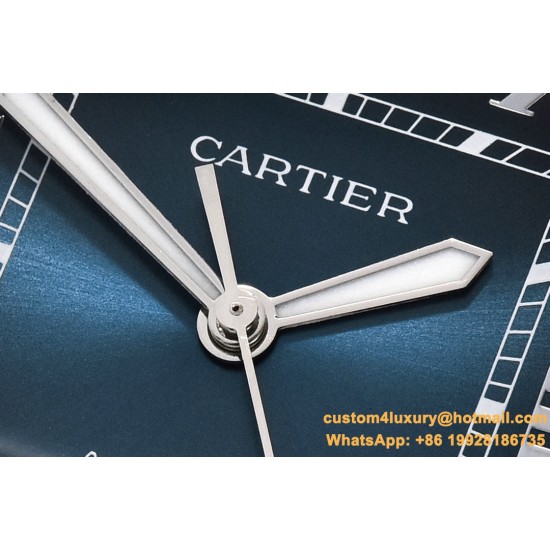 Cartier - Santos De Cartier 2018 Mens XL SS/SS Blue GF MY9015