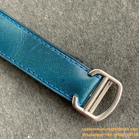 Santos De Cartier Mens XL 40MM SS/LE Blue/Rmn GF MY9019
