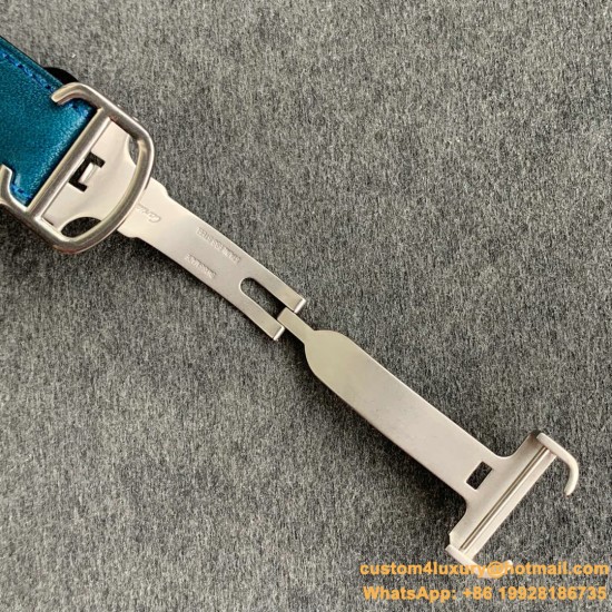 Santos De Cartier Mens XL 40MM SS/LE Blue/Rmn GF MY9019