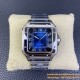 Santos De Cartier 2018 Mens XL 40mm SS/SS Blue BVF MY9019