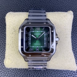 Santos De Cartier 40mm XL SS/SS Green Dial BVF MY9019