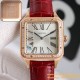 Santos Dumont Red Dia RG/LE Silver Dial AF Quartz