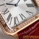 Santos Dumont Red Dia RG/LE Silver Dial AF Quartz