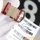 Santos Dumont Red Dia RG/LE Silver Dial AF Quartz