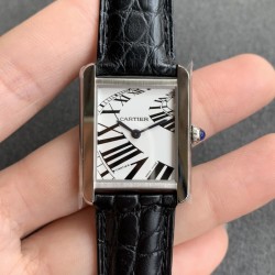 Tank Must Small White dial On Black Leather Strap K11F Quartz