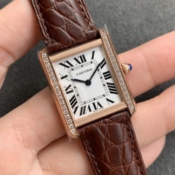 Tank Louis 24mm Dia RG/LE Silver Dial K11F Quartz