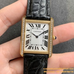 Tank Française 27mmmm Dia YG/LE Silver Dial K11F Quartz