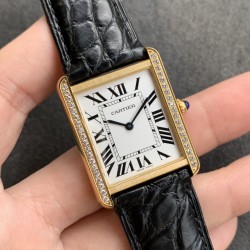 Tank Française 27mmmm Dia YG/LE Silver Dial K11F Quartz
