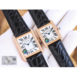 Tank Must Dia Black 24mm/27mm RG/LE White Dial 3WF Quartz