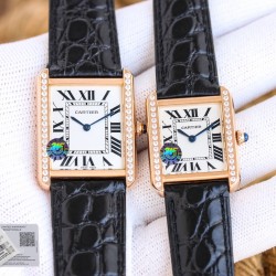 Tank Must Dia Black 24mm/27mm RG/LE White Dial 3WF Quartz