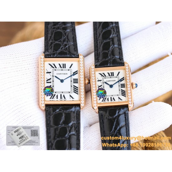Tank Must Dia Black 24mm/27mm RG/LE White Dial 3WF Quartz